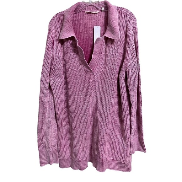 𝅺NEW SOFT SURROUNDINGS SZ XL Wilde Sweater Fiery Fuchsia - Picture 3 of 6